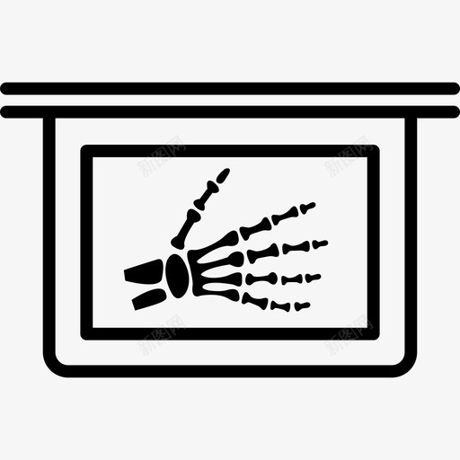 手部骨骼X光片医疗身体部位图标svg_新图网 https://ixintu.com 医疗 手部骨骼X光片 身体部位