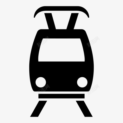 电车站公共铁路图标svg_新图网 https://ixintu.com 位置和活动 公共 有轨电车 服务 标签 电车站 街道 道路 铁路