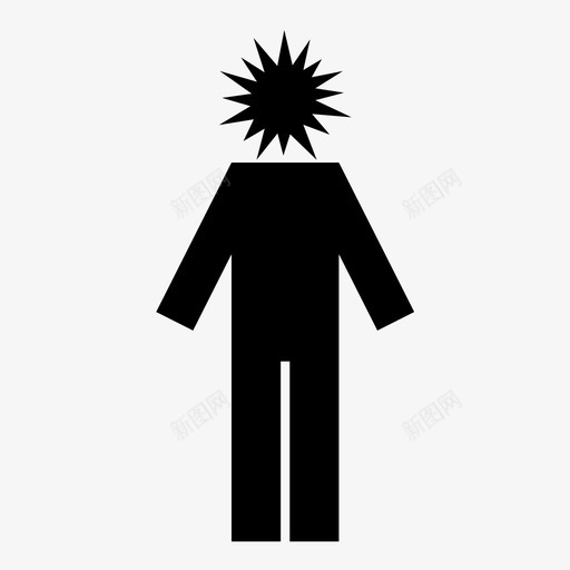 男人爆炸脑袋图标svg_新图网 https://ixintu.com 人 尖尖 想法 爆炸 男人 脑袋 衣冠不整 闪亮