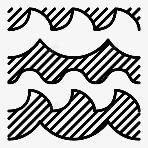 海浪天气图标svg_新图网 https://ixintu.com 天气 海浪
