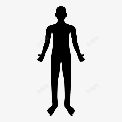 人使用者站立图标svg_新图网 https://ixintu.com 人 人体 人体解剖 使用者 侧写 张开双臂 病人 站立