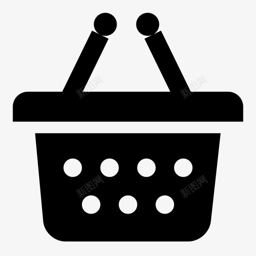 购物篮商店购物袋图标svg_新图网 https://ixintu.com 商店 市场 把手 洞 电子商务 网上购物 购买 购物篮 购物袋