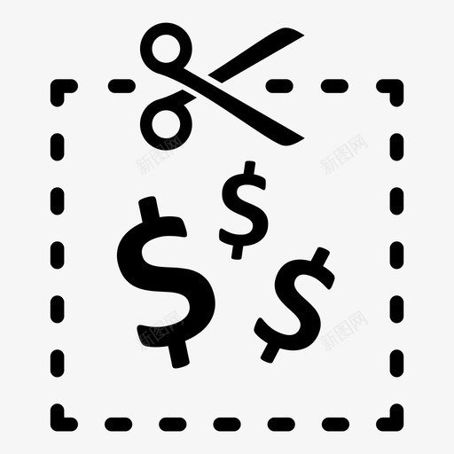 优惠券在这里打开纸张图标svg_新图网 https://ixintu.com 优惠券 分开 切断器 剪刀 剪嘴 剪子 可兑换 在这里打开 纸张 销售优惠券