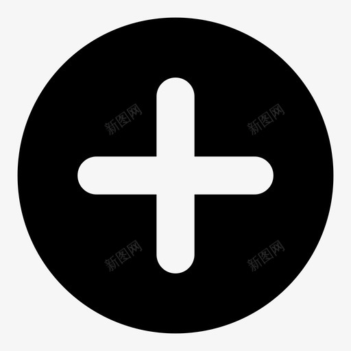 加号缩放正电荷图标svg_新图网 https://ixintu.com 创建 加号 加法 按钮 放大 数学 正电荷 添加按钮 缩放