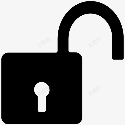 解锁安全保险箱图标svg_新图网 https://ixintu.com 保险箱 储物柜 安全 平滑实体图标 打开 挂锁 解锁 访问 锁打开