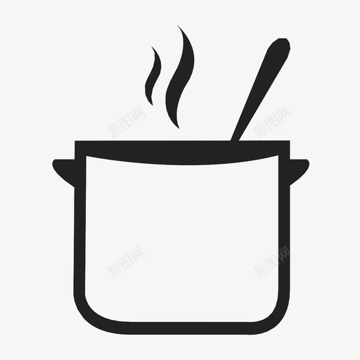 锅烹饪瓦罐图标svg_新图网 https://ixintu.com 炉子 热 烹饪 瓦罐 金属 锅 食物