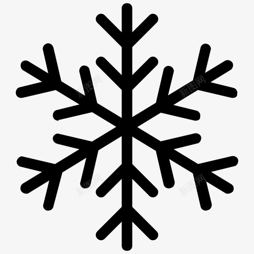 雪花天气要素天气状况图标svg_新图网 https://ixintu.com 天气状况 天气要素 季节 温度 雪花 预报