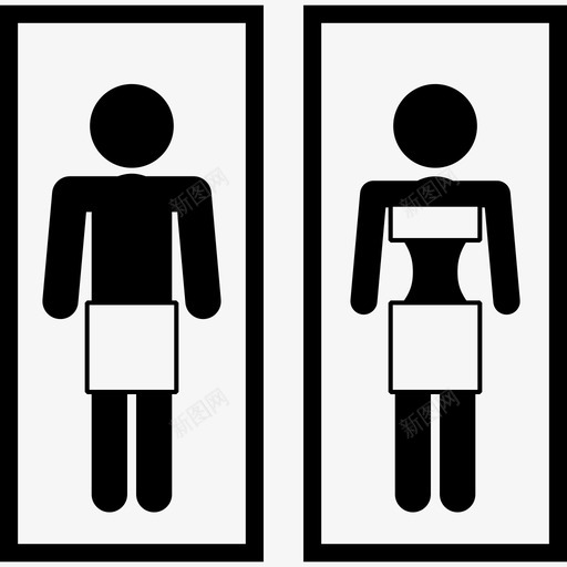 男女象征人水疗和放松图标svg_新图网 https://ixintu.com 人 水疗和放松 男女象征