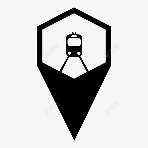 地铁站导航定位图标svg_新图网 https://ixintu.com 公共交通 地图标记 地点 地铁 地铁站 定位 导航 指针 精确定位 铁路
