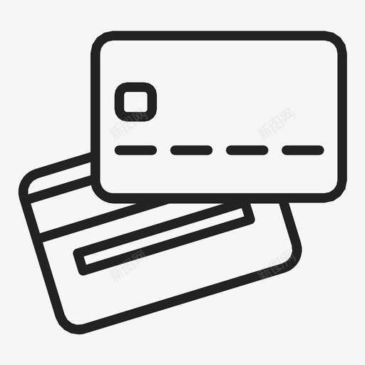 信用卡芯片卡借记卡图标svg_新图网 https://ixintu.com 信用卡 借记卡 磁条 芯片卡