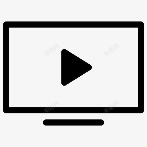电视显示器娱乐图标svg_新图网 https://ixintu.com 48个气泡 娱乐 媒体 屏幕 显示器 电视 视频