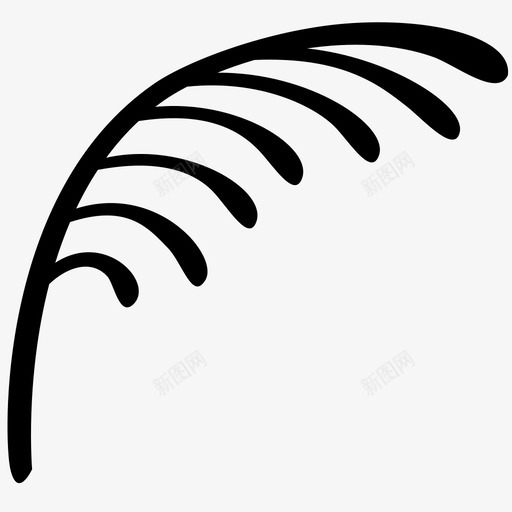 叶弯枝图标svg_新图网 https://ixintu.com 华丽的花朵 叶 弯 斜 枝 自然 装饰 风