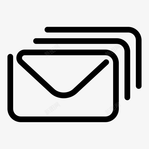 多条消息通知堆图标svg_新图网 https://ixintu.com 堆 堆栈 多条消息 文本 未打开 未读 注释 电文 短消息 读 账单 通知