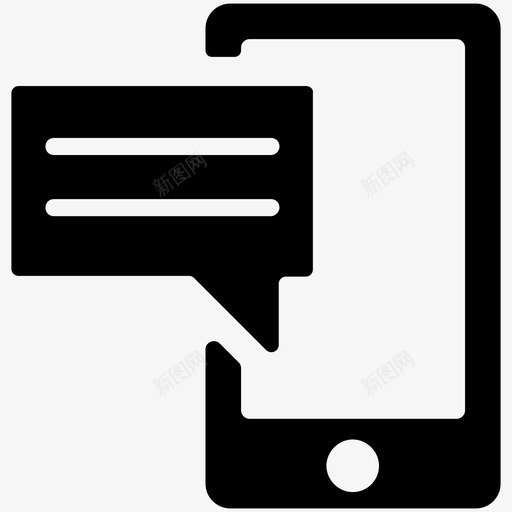 短信txt手机对话图标svg_新图网 https://ixintu.com txt 在线营销实心图标 手机 手机对话 手机聊天 手机聊天标志 短信 移动通信