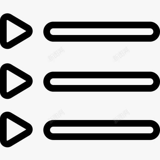 播放列表队列播放器图标svg_新图网 https://ixintu.com 后院音乐 媒体 库 形状 播放列表 播放器 菜单 队列 音乐 音频