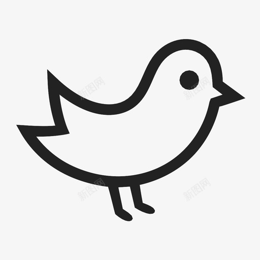 鸟动物小鸟图标svg_新图网 https://ixintu.com 动物 动物群 小鸟 飞翔 飞行 鸟