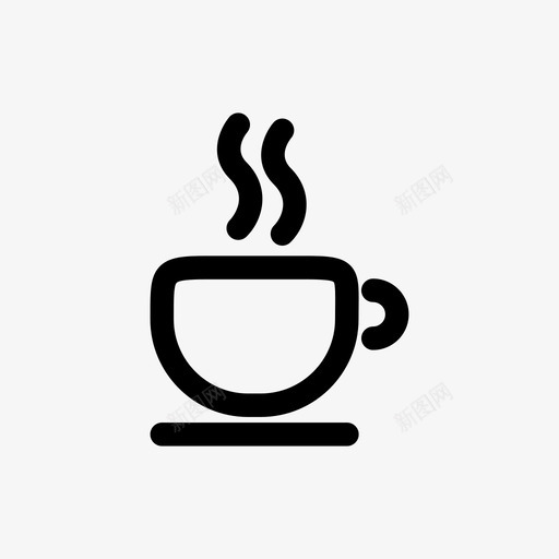 茶杯带柄碗茶具图标svg_新图网 https://ixintu.com 带柄碗 放松 杯子 热的 茶具 茶杯 诊所 陶瓷碗 食物