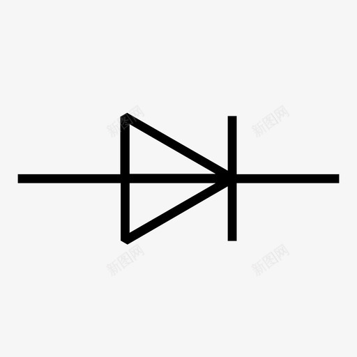 二极管技术硬件图标svg_新图网 https://ixintu.com 二极管 分立器件 技术 电子元件 电气元件 硬件