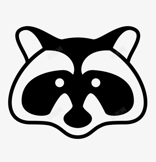 浣熊动物强盗图标svg_新图网 https://ixintu.com 动物 啮齿动物 小偷 强盗 拾荒者 浣熊 野生动物 面具 黑眼睛