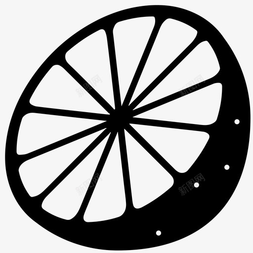 橙子水果柠檬图标svg_新图网 https://ixintu.com 切片 新鲜 果汁 柑橘 柠檬 橙子 水果 配料 青柠