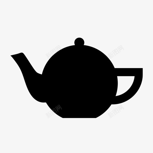 茶壶柴瓷器图标svg_新图网 https://ixintu.com 柴 瓷器 茶壶 茶点