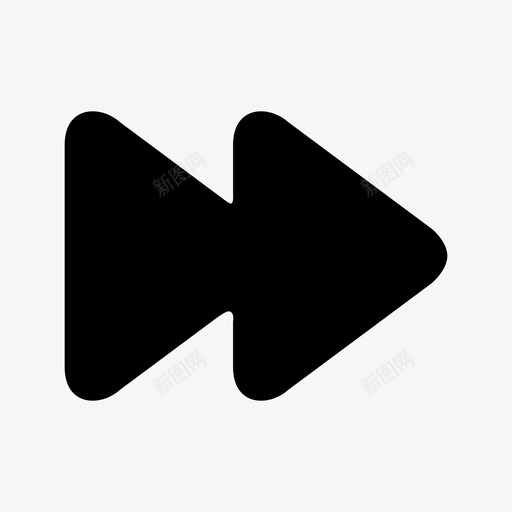 快进声音歌曲图标svg_新图网 https://ixintu.com mp3 声音 媒体控件 媒体播放器控件 快进 快进按钮 播放器 歌曲 音乐 音频 音频控件