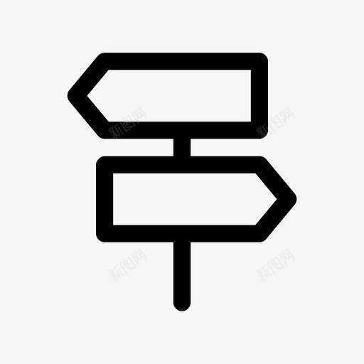 路标指路寻路器图标svg_新图网 https://ixintu.com 位置 地图 寻路器 导航 指路 旅行 街道名称 路标 这条路