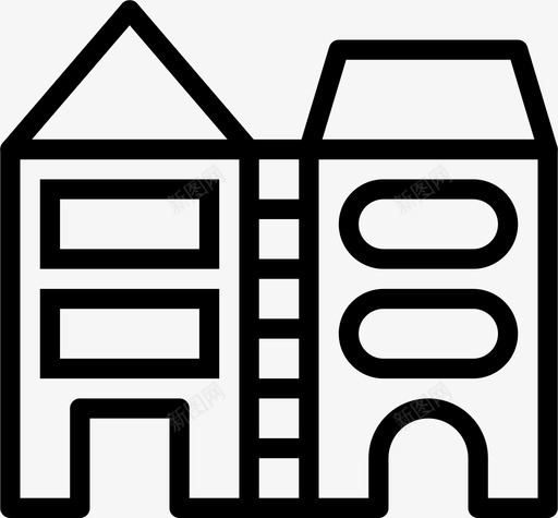 建筑物办公室结构图标svg_新图网 https://ixintu.com 冬季-300 办公室 塔楼 建筑物 结构
