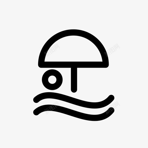 海滩雨伞旅游图标svg_新图网 https://ixintu.com 夏季 大海 放松 旅游 旅游指南 春假 沙滩 海洋 海滩 阳伞 雨伞