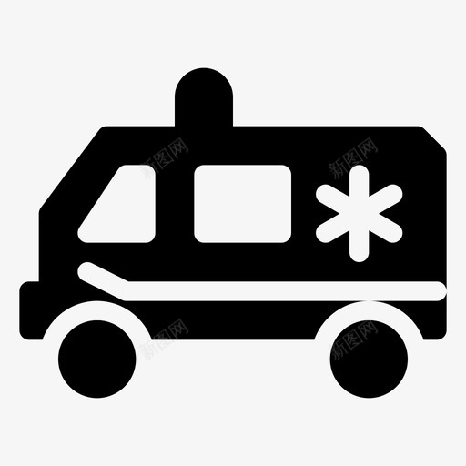 救护车医疗实心图标svg_新图网 https://ixintu.com 医疗实心图标 救护车