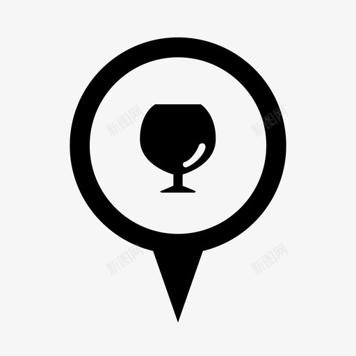 酒庄葡萄酒店酒杯图标svg_新图网 https://ixintu.com 地图 地图标记 地点 导航 派对 红酒 葡萄酒店 酒庄 酒杯