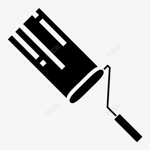 油漆辊滚漆油漆图标svg_新图网 https://ixintu.com 创意 油漆 油漆刷 油漆工 油漆辊 滚漆 艺术家