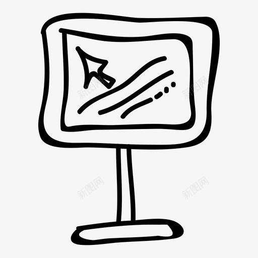 数字信息亭粗略的营销图标svg_新图网 https://ixintu.com 数字信息亭 粗略的营销图标
