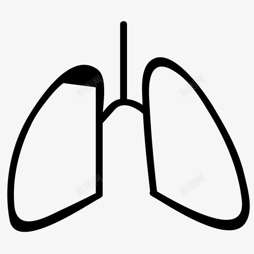 肺部医学手绘图标svg_新图网 https://ixintu.com 健康 医学手绘图标 肺部