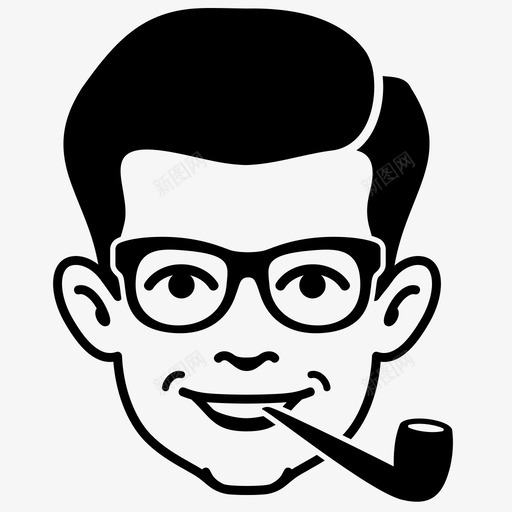 男人烟微笑图标svg_新图网 https://ixintu.com 人 化身 头 微笑 烟 烟斗 男人 眼镜 绅士 脸