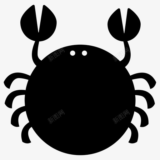螃蟹贝类海鲜图标svg_新图网 https://ixintu.com 海洋 海洋生物 海滩 海鲜 爪子 甲壳类动物 螃蟹 贝类