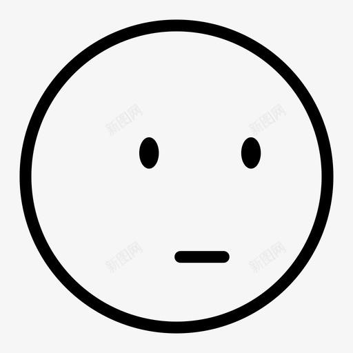 中性表情脸图标svg_新图网 https://ixintu.com 中性 无表情 正常 笑脸 脸 表情