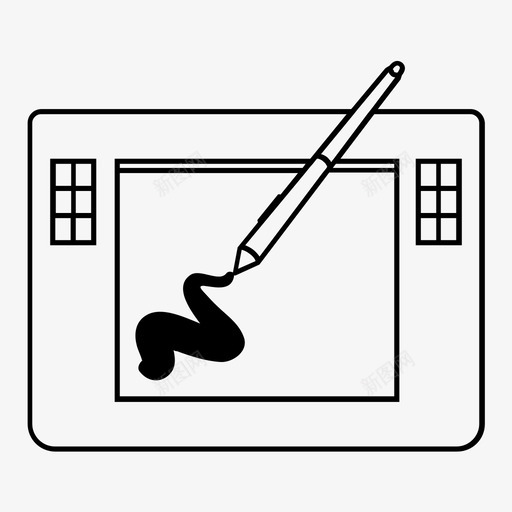 绘图板平面师插画家图标svg_新图网 https://ixintu.com wacom 压力 压敏 平面设计 平面设计师 插画家 绘图板 触笔
