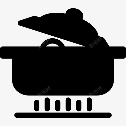 烹饪烹饪锅炉子上的锅图标svg_新图网 https://ixintu.com 火 炉子上的锅 烹饪 烹饪锅