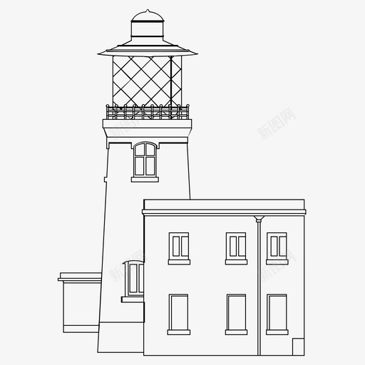 哈特兰灯塔图标svg_新图网 https://ixintu.com 哈特兰 灯塔