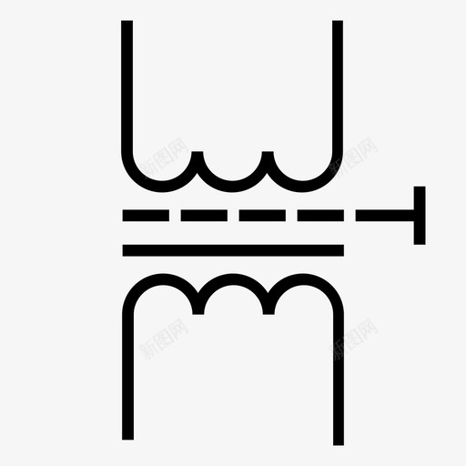 预置电感器电器元件电子元件图标svg_新图网 https://ixintu.com 工艺 技术 电器元件 电子元件 电阻 硬件 预置电感器