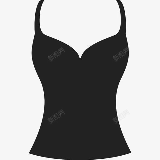 贴身背心服装睡衣图标svg_新图网 https://ixintu.com 女式 性感 支持性 服装 睡衣 紧身 贴身背心