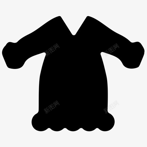 婴儿服装全袖连衣裙图标svg_新图网 https://ixintu.com 全袖 婴儿 婴儿服装 婴儿连衣裙 服装 连衣裙
