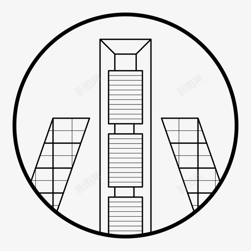 马德里建筑城市图标svg_新图网 https://ixintu.com 地标 城市 城市图标 天际线 建筑 马德里