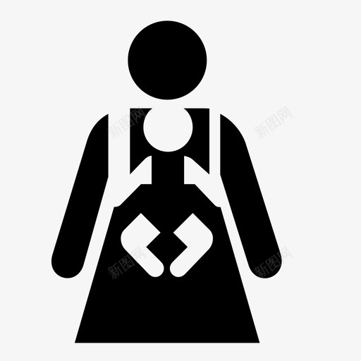 母性婴儿携带图标svg_新图网 https://ixintu.com 儿童 婴儿 持有人 携带 母亲 母性