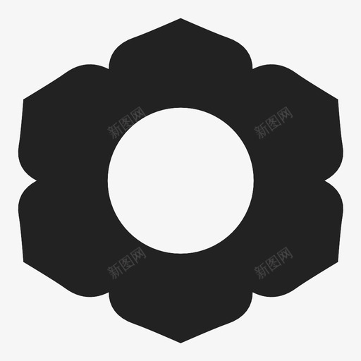 花雏菊装饰图标svg_新图网 https://ixintu.com 六 洞 生态 自然 花 装饰 雏菊