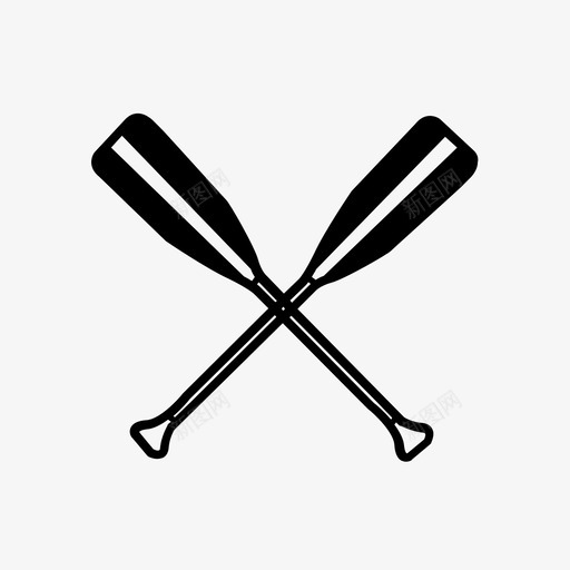 船桨手动划船图标svg_新图网 https://ixintu.com 划船 手动 横移 水上运输 潜水水手 船桨