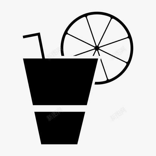 柠檬水夏季点心图标svg_新图网 https://ixintu.com 凉爽 夏季 寒冷 提神 果汁 柠檬水 点心 热带 饮料