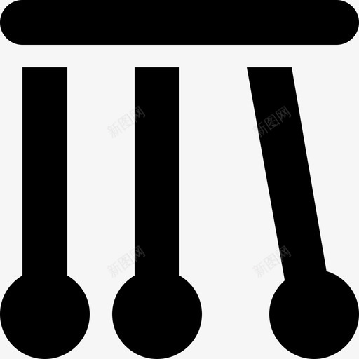 牛顿摇篮球能量守恒图标svg_新图网 https://ixintu.com 动量 惯性 牛顿摇篮 牛顿球 物理学 球 科学 能量守恒