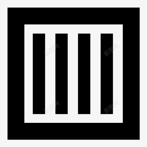 监狱笼子设施图标svg_新图网 https://ixintu.com 刑罚机构 拘留中心 监狱 禁闭所 笼子 设施